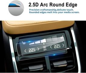 img 2 attached to 📱 High Clarity LFOTPP V*olvo XC40 XC60 XC90 V90 V60 S90 S60 2016-2021 2PCS Car Navigation & Air Conditioning Screen Protector Set - Clear Tempered Glass Center Touch Screen Protection