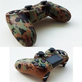 img 2 attached to Silicone Gel Controller Cover Skin Protector for PS4/PS4 Slim/PS4 Pro Controller - Brown, with 8 FPS Pro Thumb Grip Caps