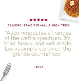 img 3 attached to 🧇 All-Clad WD700162 Stainless Steel Classic Round Waffle Maker - 7 Browning Settings, 4-Section Design, Silver