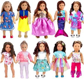 img 4 attached to WONDOLL 18 Inch Doll Clothes Accessories American Girl Doll Clothes Our Generation Dolls