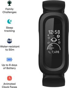 img 3 attached to Fitbit Activity Tracker Black Racer