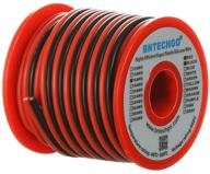 🔌 bntechgo 16 gauge flexible 2 conductor parallel silicone wire spool - red black - high temperature resistant 200°c, 600v - ideal for single color led strip, extension cable, cord логотип