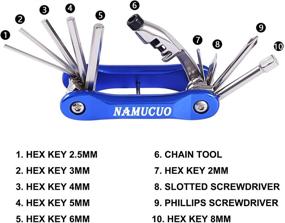 img 2 attached to 🚲 YBEKI Bike Tire Repair Tool Kit - Bicycle Tool Kit with 210 PSI Mini Pump, 10-in-1 Multi-Tool including Chain Breaker, Tire Levers, Tire Patch and Bone Wrench, plus Portable Bag. Includes 6 Month Warranty.