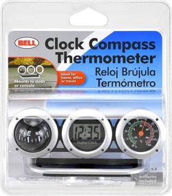 img 1 attached to Stay on Track with the Bell Automotive 22-1-29015-8 Combo Clock, Compass, and Thermometer