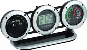 img 3 attached to Stay on Track with the Bell Automotive 22-1-29015-8 Combo Clock, Compass, and Thermometer