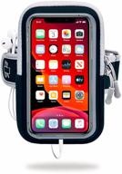 📱 cell phone sports armband, running armband with touch screen - ideal for exercise, gym, workouts - compatible with iphone, samsung galaxy, and more - black & gray logo