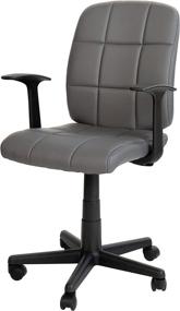 img 3 attached to 🪑 Comfortable and Stylish Gray Vinyl Swivel Task Chair for Ultimate Productivity - Flash Furniture