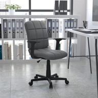 🪑 comfortable and stylish gray vinyl swivel task chair for ultimate productivity - flash furniture логотип