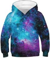 👕 lanyu galaxy hoodies: boys girls streetwear long sleeve hooded sweatshirt | 3d print hoody | funny kids tops logo