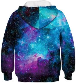 img 1 attached to 👕 LANYU Galaxy Hoodies: Boys Girls Streetwear Long Sleeve Hooded Sweatshirt | 3D Print Hoody | Funny Kids Tops