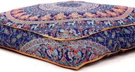 🌀 blue multi mandala design indian floor pillow cushion covers by krati exports logo