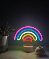 cute rainbow neon signs with lamp base: vibrant decorative rainbow neon lights for festive home decoration and bedroom ambiance логотип