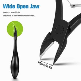 SZQHT Ultra Wide Jaw Opening Nail Clippers Set Toenail Clippers for Thick  Nails Cutter for Ingrown Manicure,Pedicure,Men & Women Big(Black)