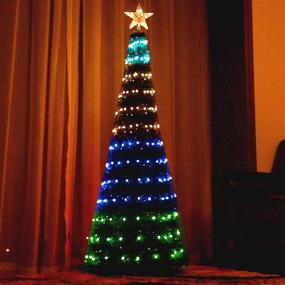 img 4 attached to Bolylight 5ft Pre-Lit Christmas Tree: Artificial Spruce with 234 LED Bulbs & 18 Flash Modes - Remote Control, Indoor/Outdoor - Perfect for Home, Office, Living Room