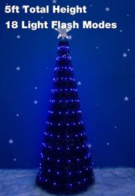 img 2 attached to Bolylight 5ft Pre-Lit Christmas Tree: Artificial Spruce with 234 LED Bulbs & 18 Flash Modes - Remote Control, Indoor/Outdoor - Perfect for Home, Office, Living Room