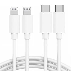 img 4 attached to 🔌 [Сертифицированный Apple MFi] 2 пакета быстрых зарядных кабелей длиной 3,3 фута для iPhone 12 - кабель Lightning to USB-C для быстрой зарядки и синхронизации данных - совместим с iPhone 12/12 Pro/SE 2020/11/XS/XR/X/8, iPad