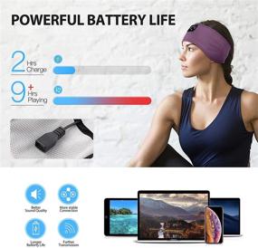 img 1 attached to 🎧 Fulext Bluetooth Headband Sleep Headphones - Long-lasting Playing Time, Built-in Speakers for Sports, Workout, Running, Yoga - Perfect Sleeping Headsets