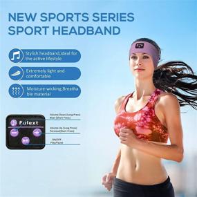 img 2 attached to 🎧 Fulext Bluetooth Headband Sleep Headphones - Long-lasting Playing Time, Built-in Speakers for Sports, Workout, Running, Yoga - Perfect Sleeping Headsets