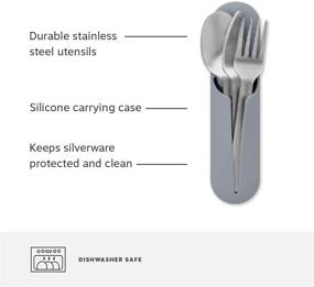 img 3 attached to 🍴 WP PUT TZCH: Sleek Stainless Steel Utensils Set with Silicone Carrying Case