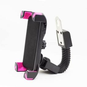 img 3 attached to 📱 Leagway Motorcycle Phone Holder - Secure Mount for Samsung Galaxy S5 S6 S7 S8 S9 & More, 360° Rotation