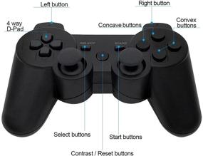 img 3 attached to 🎮 2 Pack of Ceozon Wireless PS3 Controllers - Bluetooth Gamepads for PlayStation 3 - Compatible with Sony PS3 Controller - Dual Remote Joysticks with Charging Cables - in Black and Black