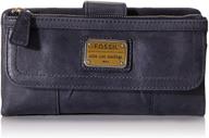 fossil women leather emory wallet logo