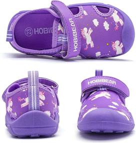 img 2 attached to HOBIBEAR Water Shoes for Boys and Girls - Quick-Dry Closed-Toe Aquatic Sport Sandals (Toddler/Little Kid)