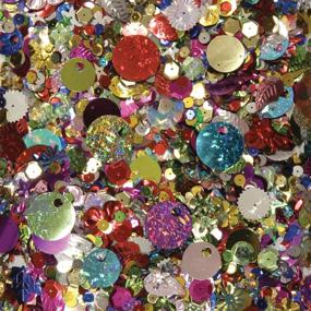 img 1 attached to 🎉 Assorted 4-Ounce Sequin and Spangle Bonus Bag by Creativity Street