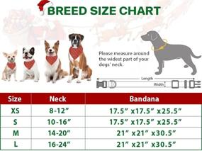 img 3 attached to 🎄 Taglory Christmas Dog Collars and Bandanas Set, Xmas Costume Triangle Pet Scarf & Collar for Medium to Large Dogs in Red Plaid, 16-24 inches