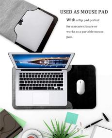 img 3 attached to 👝 Laptop Sleeve with Handle 13/14 inch Notebook Case for 2020 M1 MacBook Air New 13.3" MacBook Pro, 12.9" iPad Pro, 13.5" Surface, MateBook X, Computer Cover Bag