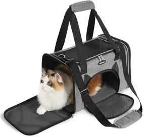 img 4 attached to Rabbitgoo Carriers Approved Soft Sided Collapsible