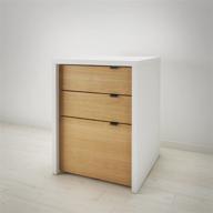 nexera 211239 3 drawer cabinet natural logo