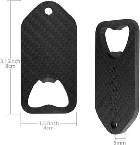 img 1 attached to 🍺 Bottle Beer Opener Keychain: Never Rust, 2 Pack, Real Carbon Fiber Opener for Beverages, Ideal Man & Women Gifts for Outdoor, Kitchen, and Bar