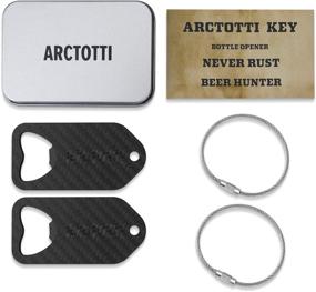 img 3 attached to 🍺 Bottle Beer Opener Keychain: Never Rust, 2 Pack, Real Carbon Fiber Opener for Beverages, Ideal Man & Women Gifts for Outdoor, Kitchen, and Bar