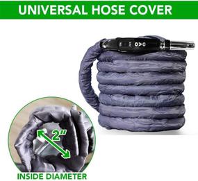 img 2 attached to 🛡️ Protect and Prolong Your Central Vacuum Hose's Lifespan with our Machine Washable Universal Cover - 35-37 ft