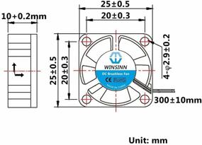 img 3 attached to WINSINN 25мм RGB вентилятор 5В Цветной светодиодный гидравлический узел несущихся подшипников без щетки 2510 25x10мм - Высокая скорость (комплект из 4 шт.)