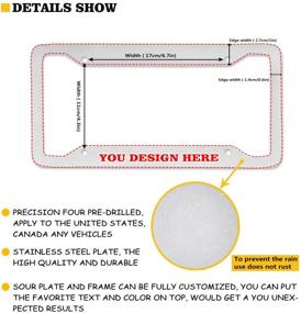 img 2 attached to Милый узор ленивца на пленке для номера: водонепроницаемая передняя рамка для автомобиля для женщин - антикоррозийный алюминиевый держатель номерного знака - COEQINE