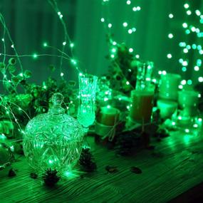 img 1 attached to 🎄 Renus 6.5x5Ft Copper Wire 300 LED Window Curtain Lights - Perfect Indoor String Lights for Party Christmas Xmas Wedding Home Garden Decorations - 11 Flashing Modes (Green)