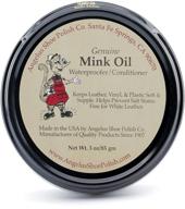 enhance durability and softness with angelus mink oil paste: leather waterproof & conditioner for 3oz. boots, shoes, and jackets logo