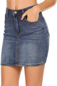 img 3 attached to 👗 Stretch Denim Skirt for Women - Shine Women's Clothing