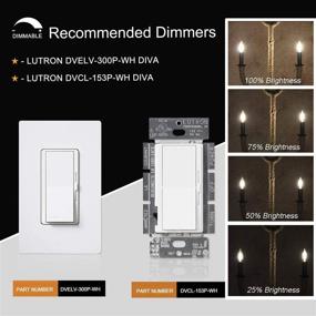 img 1 attached to OMAYKEY Dimmable Chandelier with Candelabra Equivalence