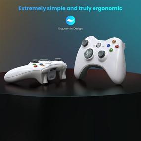 img 2 attached to 🎮 YAEYE Wireless Controller for Xbox 360 and PC Windows 7, 8, 10 - 2.4GHZ Gamepad Joystick with Receiver (White)