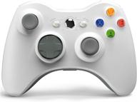 🎮 yaeye wireless controller for xbox 360 and pc windows 7, 8, 10 - 2.4ghz gamepad joystick with receiver (white) логотип
