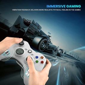 img 1 attached to 🎮 YAEYE Wireless Controller for Xbox 360 and PC Windows 7, 8, 10 - 2.4GHZ Gamepad Joystick with Receiver (White)