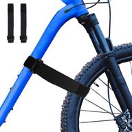 🚲 adjustable bike wheel stabilizer straps by oaklaw - hook and loop fastening straps with gel, reusable nylon, 2 pack logo