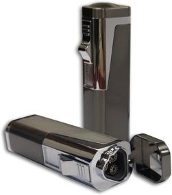 img 4 attached to 🔥 Enhanced SEO: Prestige Import Group Typhoon Triple Flame Torch Lighter w/ Punch Cutter in Gun Metal