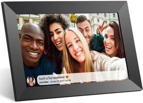 img 4 attached to 📸 Anyuse 10-inch WiFi Digital Picture Frame with 16GB, IPS HD Touch Screen, APP Sharing of Photos/Videos, Auto-Rotate, Wall Mountable, Portrait & Landscape Modes