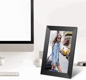 img 2 attached to 📸 Anyuse 10-inch WiFi Digital Picture Frame with 16GB, IPS HD Touch Screen, APP Sharing of Photos/Videos, Auto-Rotate, Wall Mountable, Portrait & Landscape Modes