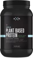 komplex nutrition plant based protein powder - vanilla flavored, natural vegan supplement with 🌱 25 servings, zero sugar, low fat, non gmo, made from 29 natural greens & fruits logo