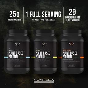 img 3 attached to KompleX Nutrition Plant Based Protein Powder - Vanilla Flavored, Natural Vegan Supplement with 🌱 25 Servings, Zero Sugar, Low Fat, Non GMO, Made from 29 Natural Greens & Fruits